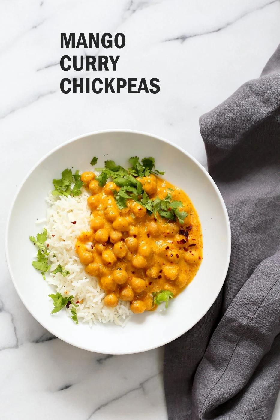 Mango Curry Chickpeas – 1 Pot 30 Mins