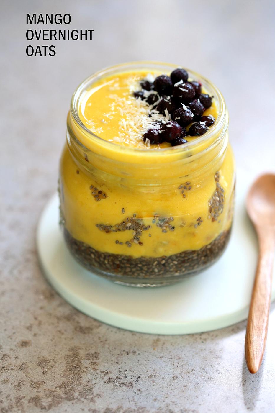 Mango Overnight Oats with Turmeric