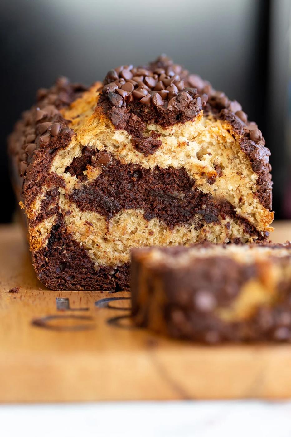 Marbled Vegan Chocolate Banana Bread