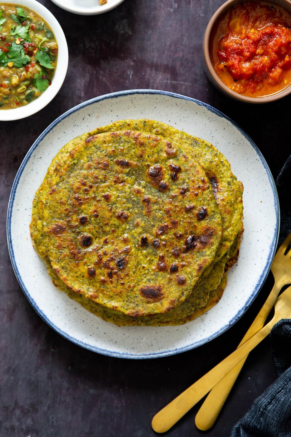 Masala Paratha (Spiced Indian Flatbread Yeastfree)