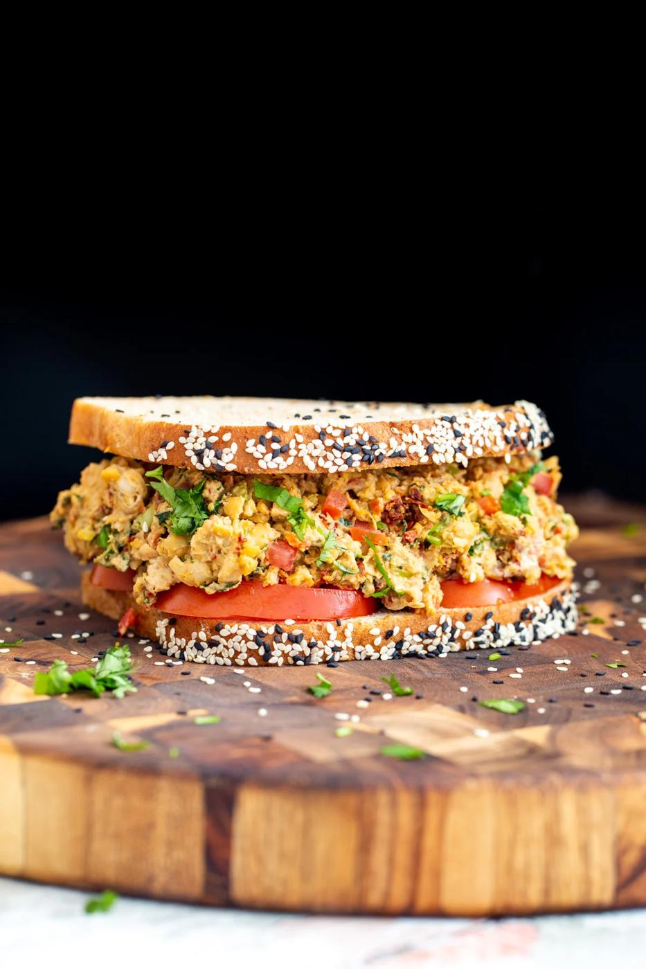 Mediterranean Chickpea Salad Sandwich