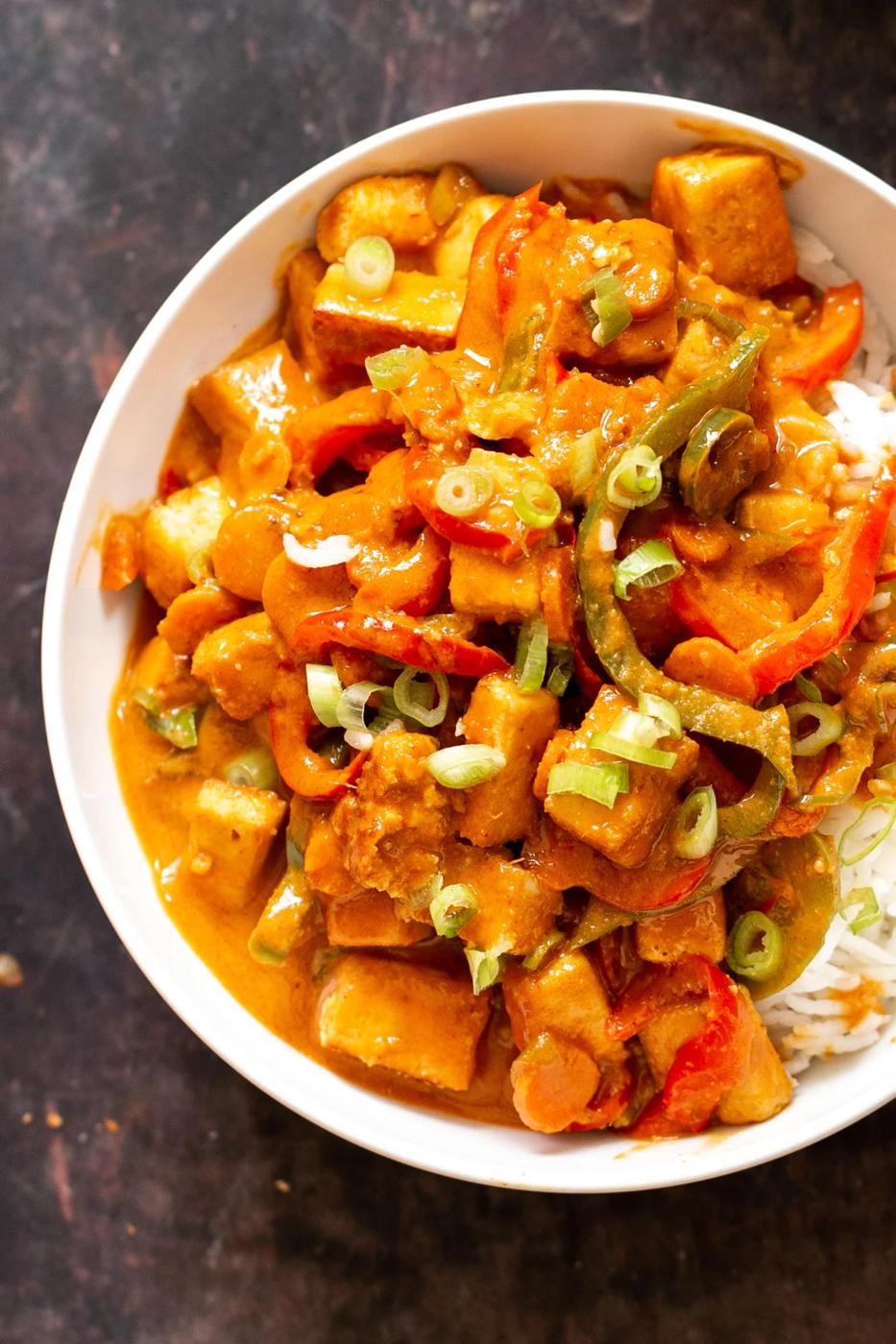 Miso Gochujang Tofu stir fry