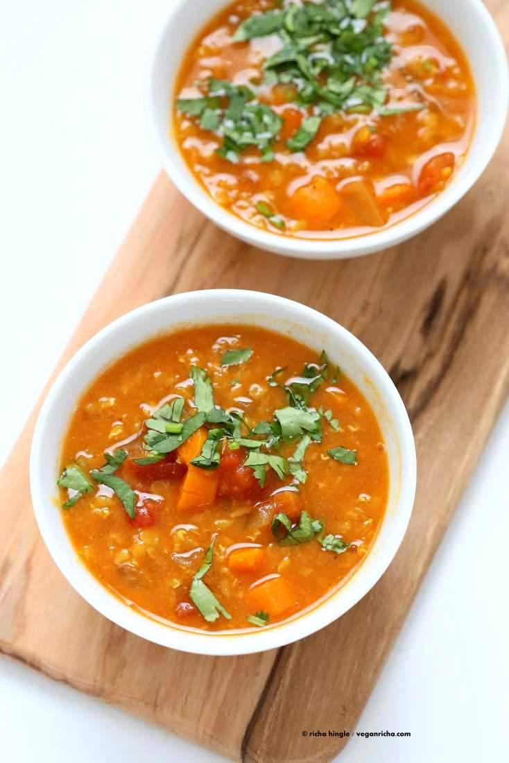 Moroccan Lentil Soup Recipe from The Abundance Diet. Book Review.