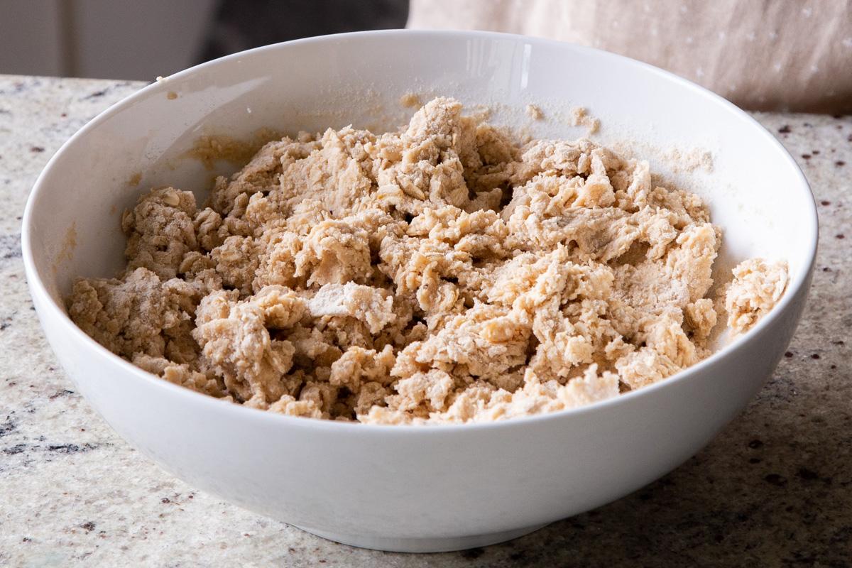 paratha dough after mixing, but before kneading