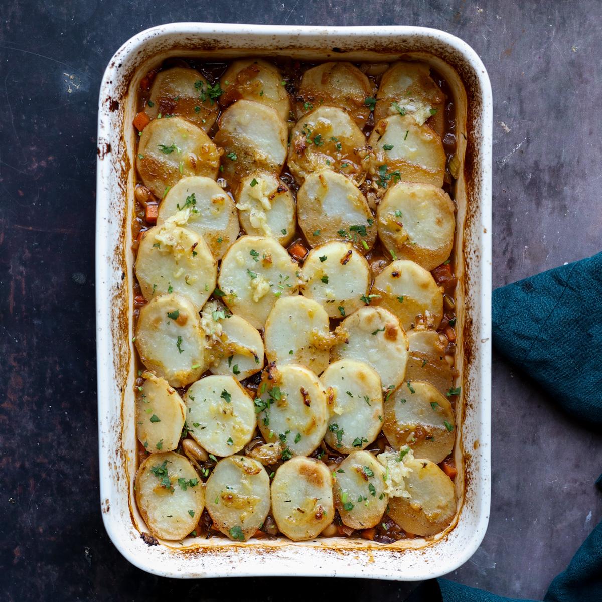 1-Pan Mushroom Potato Casserole