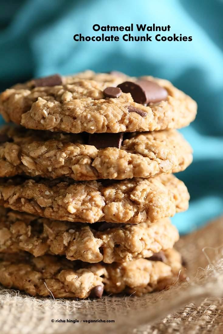 Oatmeal Walnut Chocolate Chunk Cookies