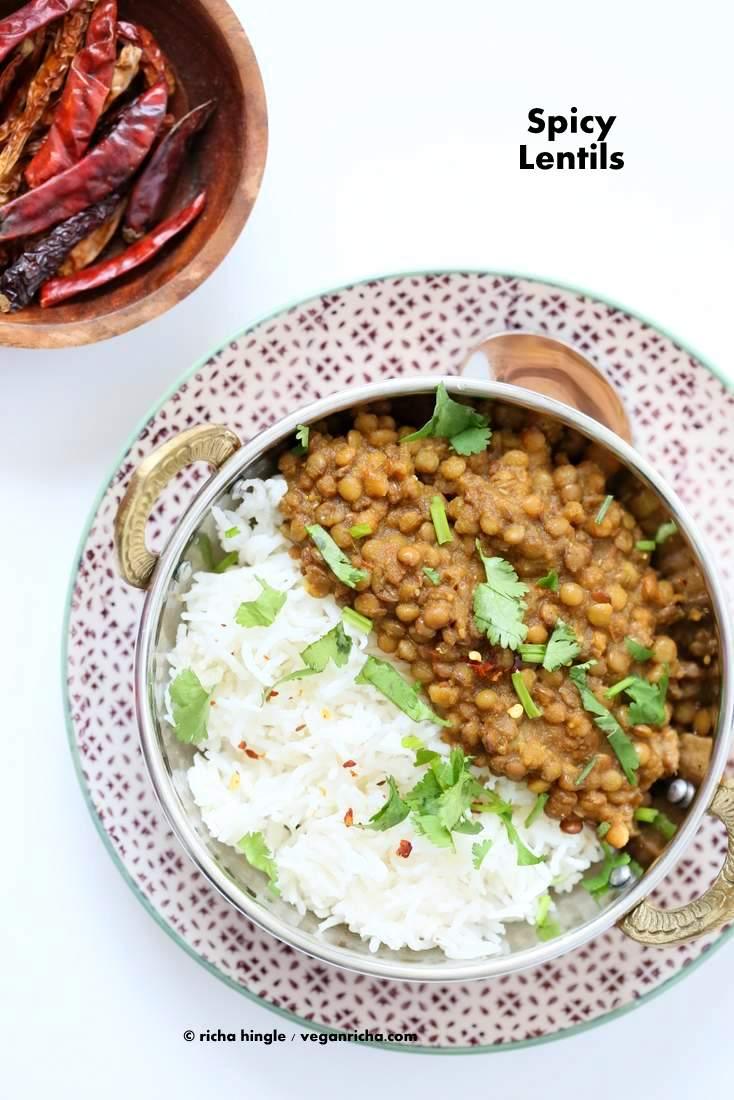 Oil free Lentil Soup - Spicy Dal | Pitzn