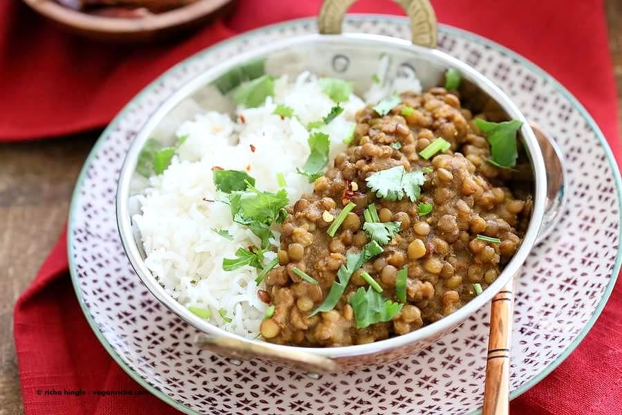 Oil free Lentil Soup - Spicy Dal | Pitzn