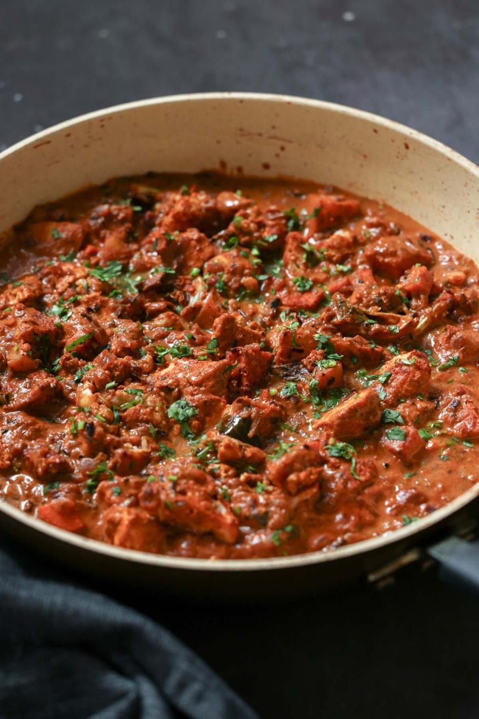 paneer ghee roast in the pan after cooking