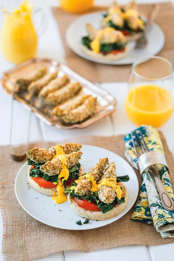 Parmesan-Crusted Avocado & Kale Florentine with Smoked Paprika Hollandaise, But I could Never Go Vegan Review