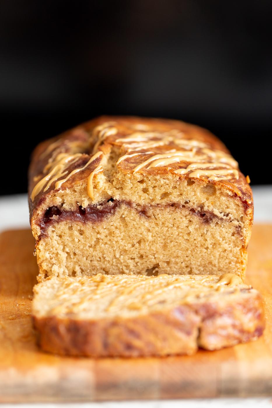 Vegan Peanut Butter and Jelly Cake or Bread