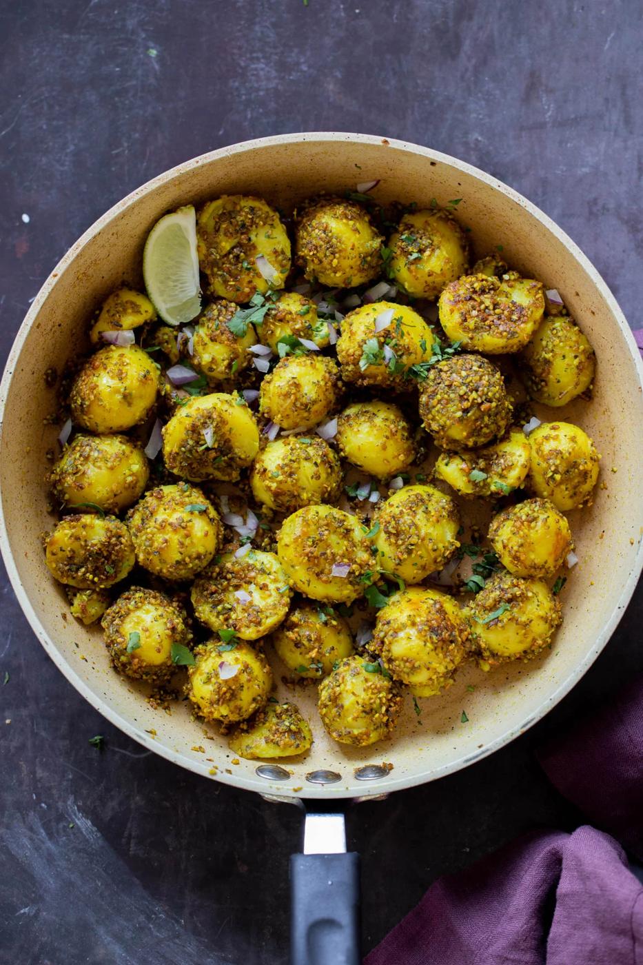 Peanut Sesame Roasted Potatoes