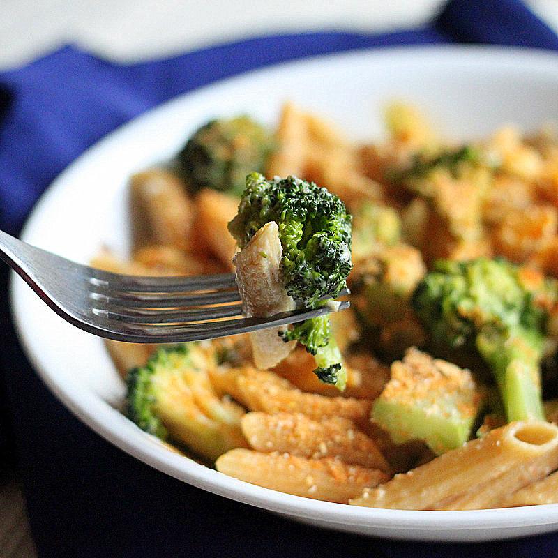 Penne and Broccoli in Doritos cream sauce, topped with Doritos spiced bread crumbs. Home-made Doritos Spice Blend Recipe. Vegan