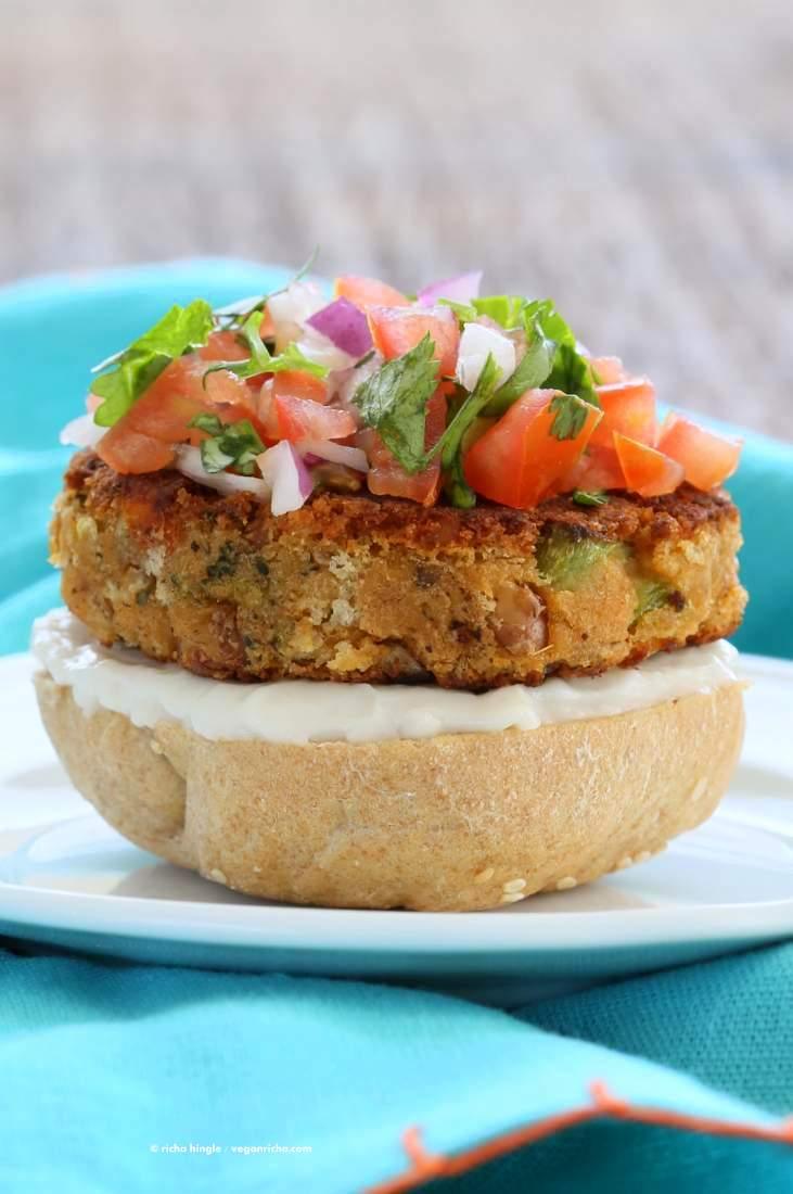 Pinto Bean Broccoli Lentil Burgers | Pitzn