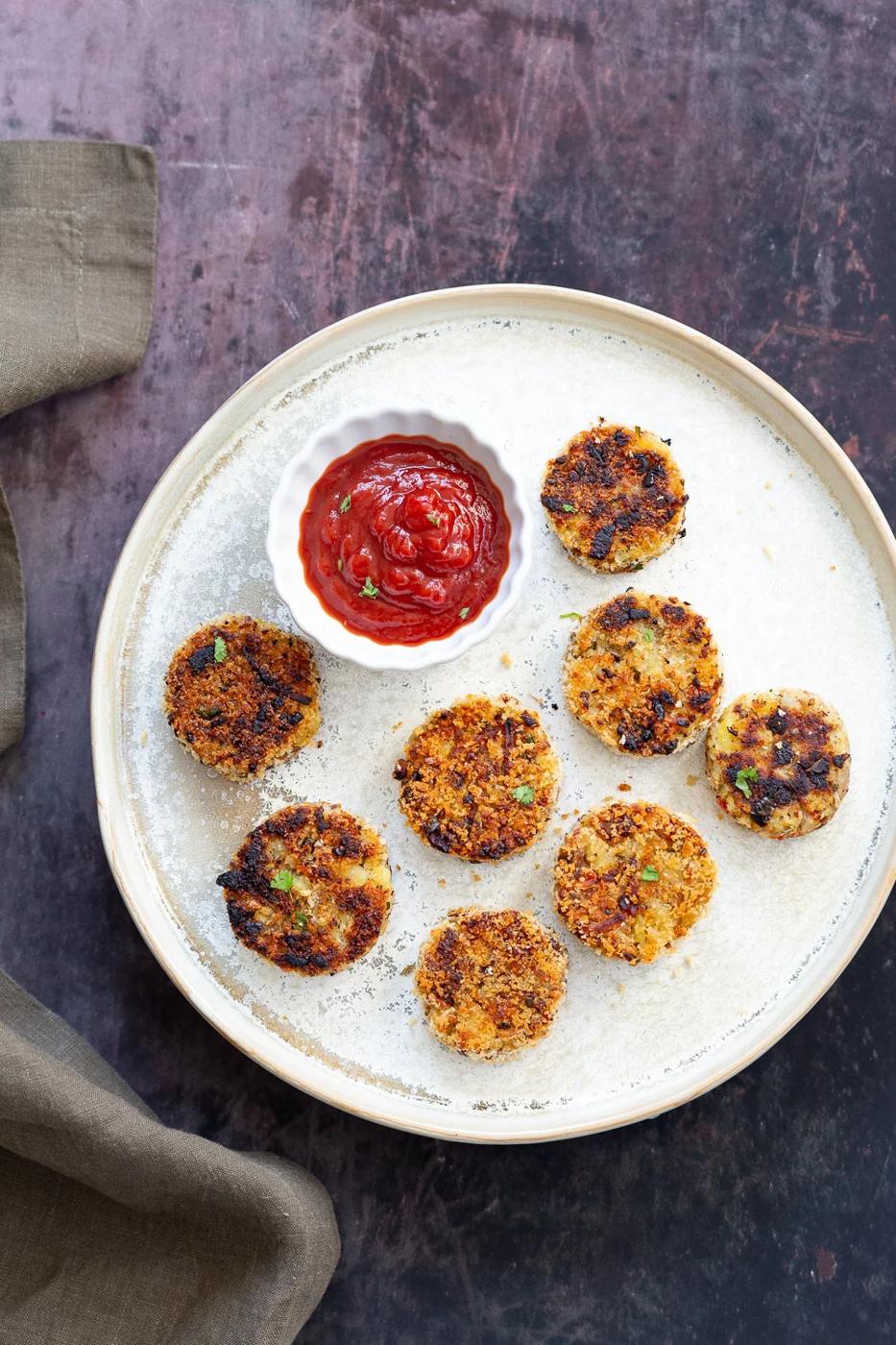 Potato Cauliflower Patties Vegan Recipe