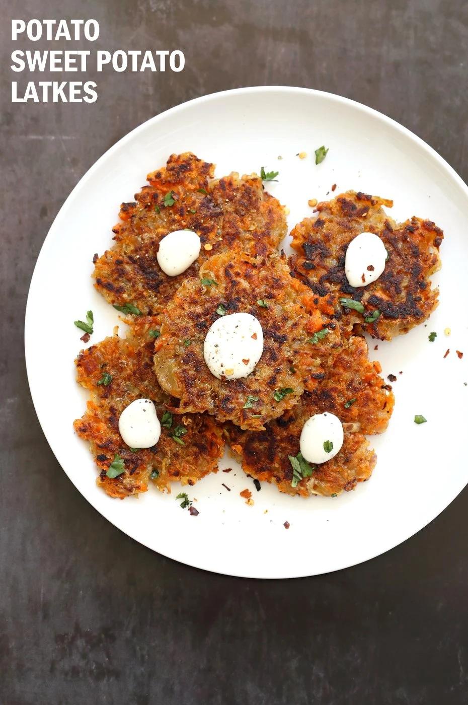 Potato Sweet Potato Latkes – Fritters
