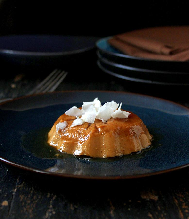 Pumpkin Pie Flan- Pumpkin custard with burnt sugar caramel. Vegan Glutenfree Recipe