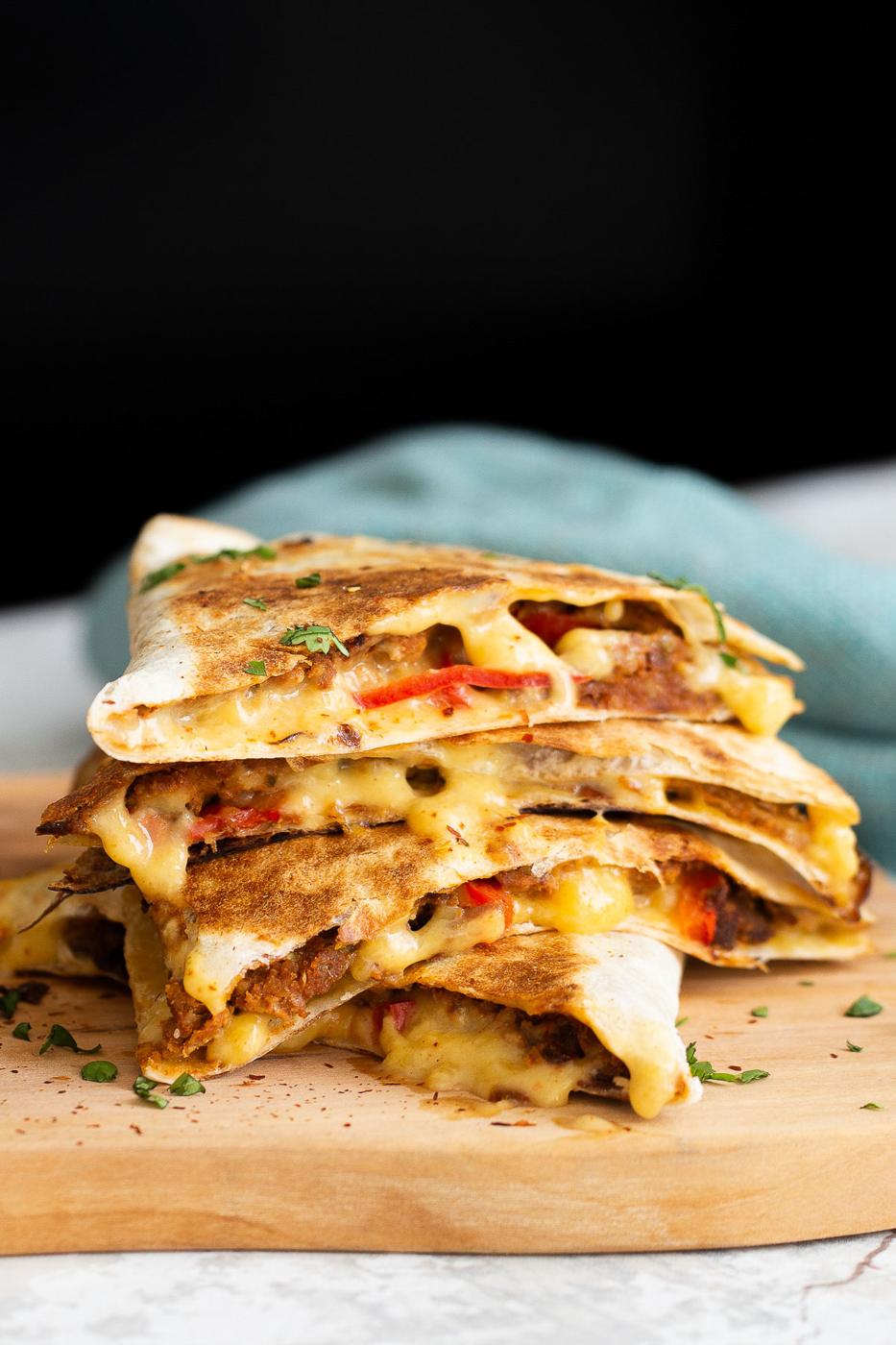 Quesadilla with Walnut Taco Meat