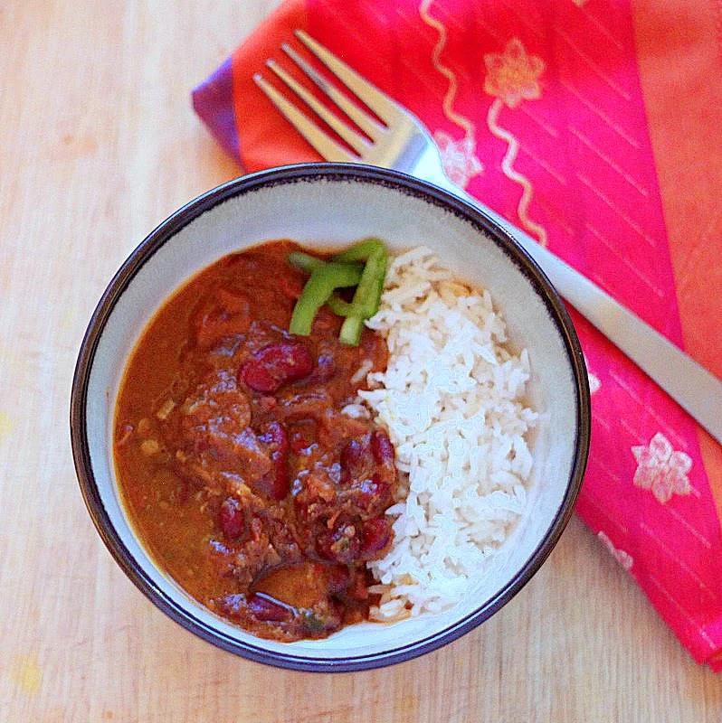 Quick Rajma (Red Kidney bean curry). Vegan, Glutenfree