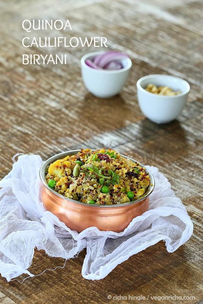 Quinoa Cauliflower Biryani. Vegan Glutenfree Recipe