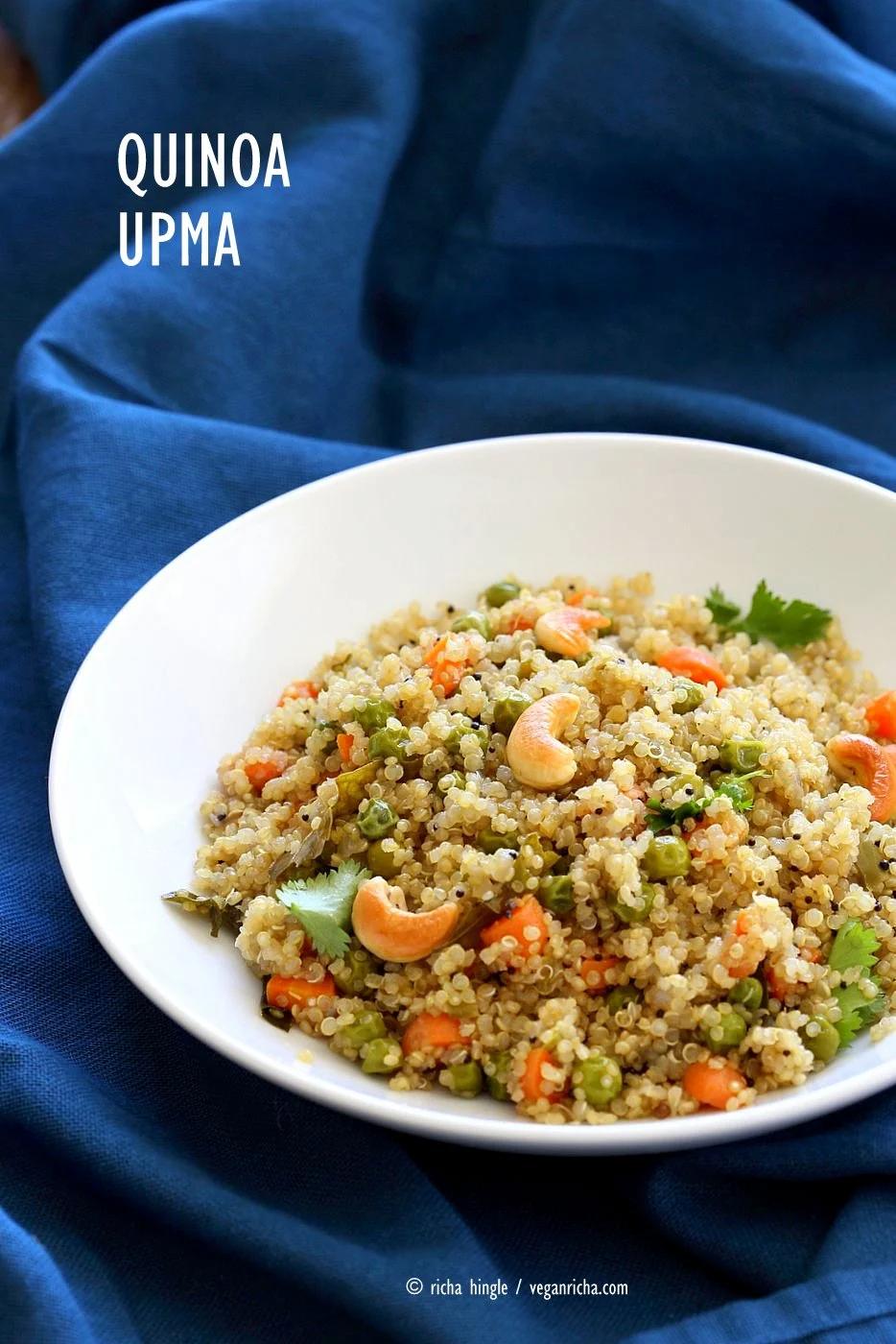 Quinoa Upma Recipe – Quinoa with Spices, Carrots and Peas