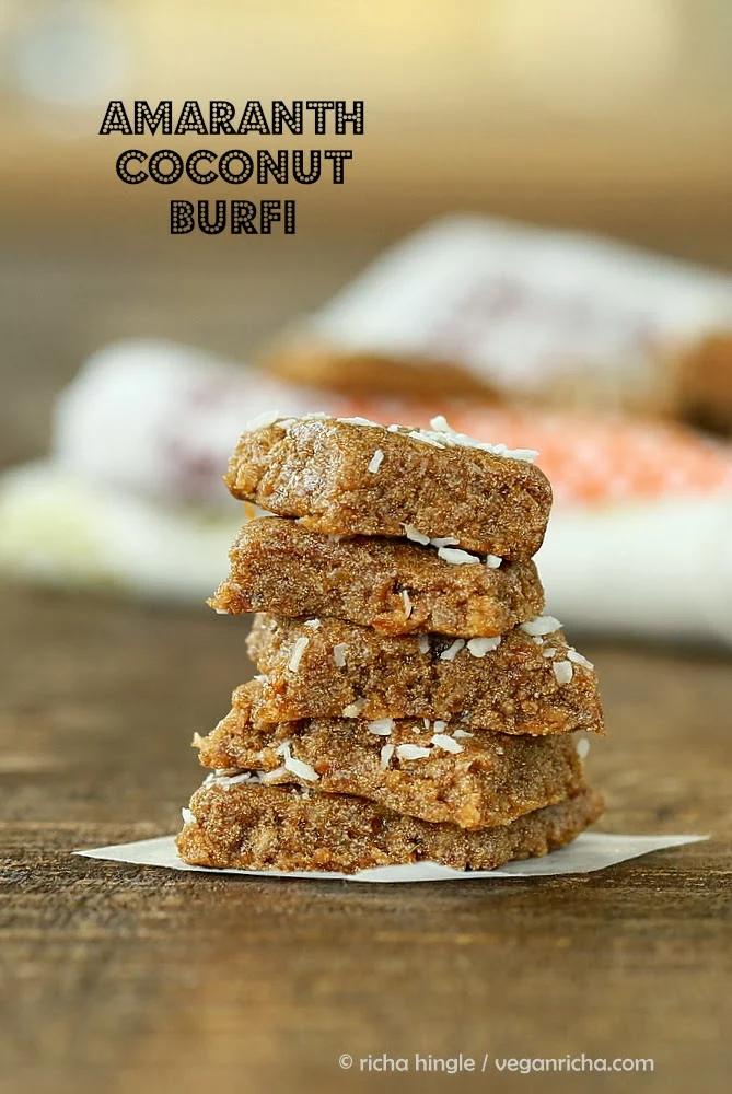 Rajgira Burfi – Amaranth Coconut Fudge, Amaranth Burfi Candy . Vegan Glutenfree