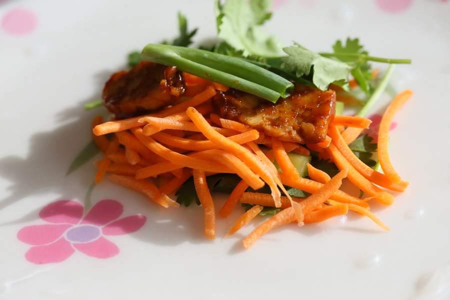 Red Curry Tempeh Summer Rolls | Pitzn