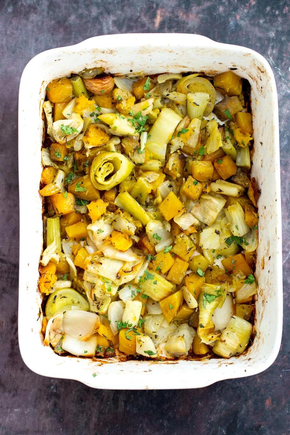 Roasted Golden Beets, Fennel & Leek – Roasted Root Vegetables