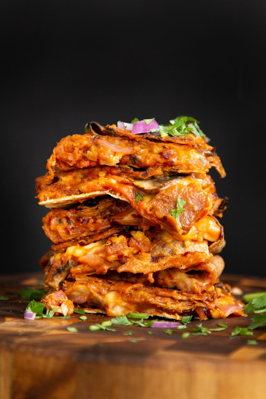 Sheet Pan Pepperoni Pizza Quesadilla
