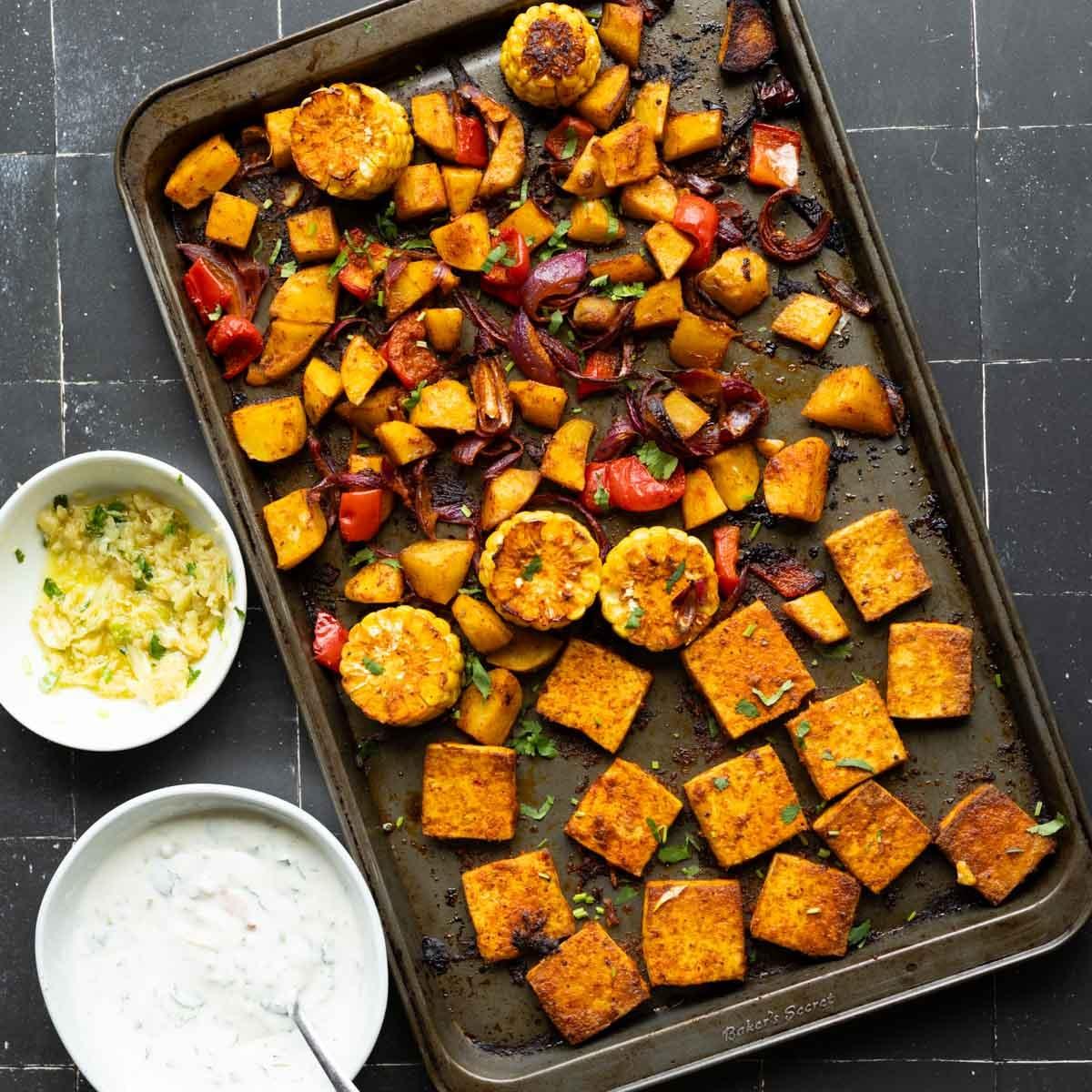 Sheet Pan Peri-Peri Tofu and Vegetables