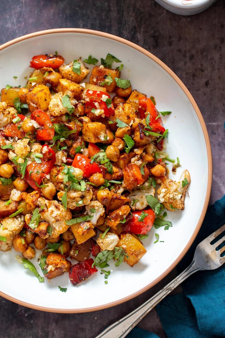 Sheet Pan Mediterranean Dinner with Shawarma Roasted Root Vegetables