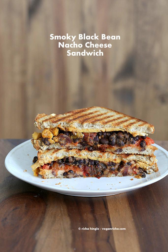 Smoky Black Bean Nacho cheese Sandwich | Pitzn