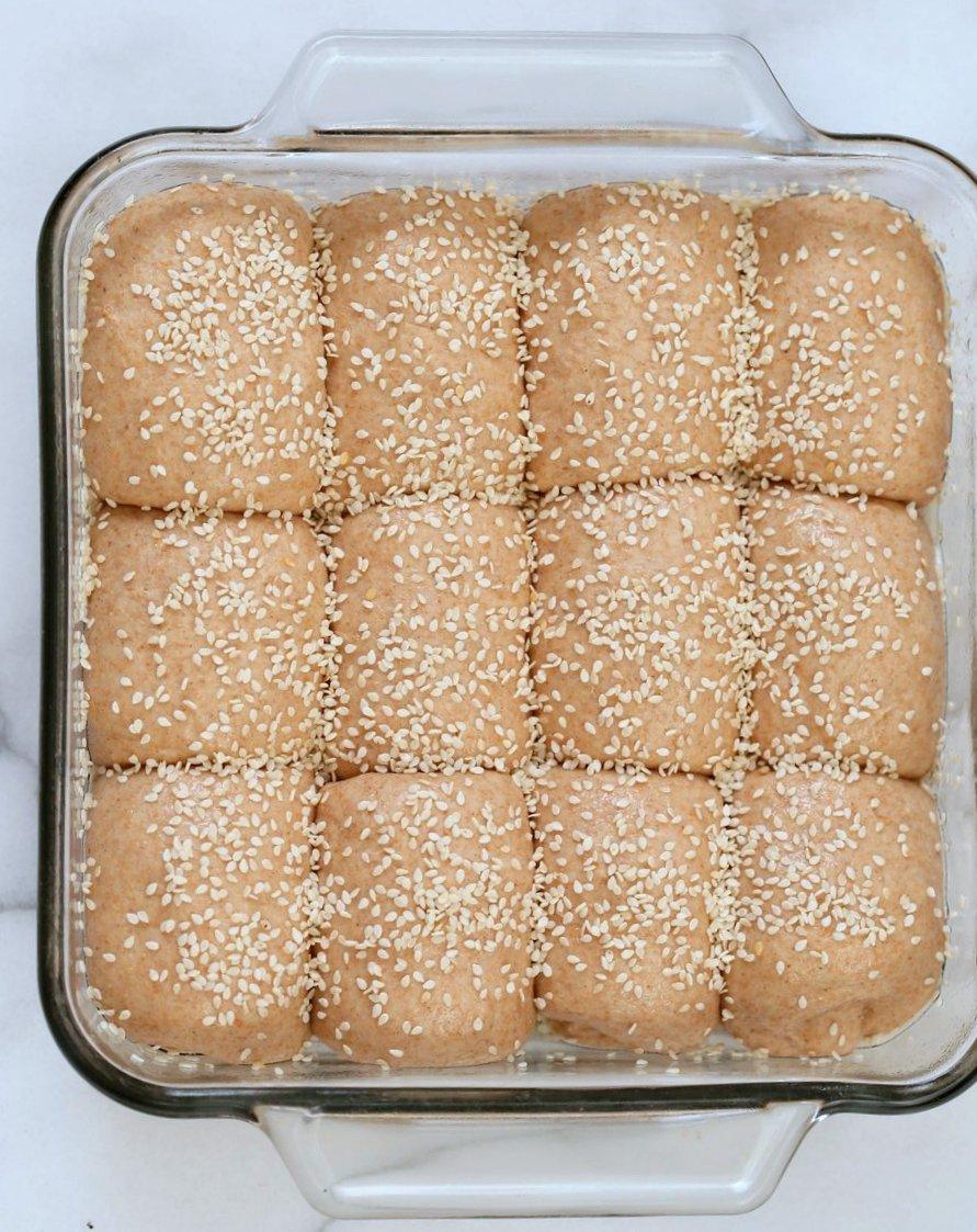 Soft Whole Wheat Dinner Rolls. Moist and soft Whole wheat Rolls 100% Whole grain rolls. Use as Wheat Buns for Burgers or Sliders. Vegan Whole Grain Dinner Rolls. Soy-free Palm Oil-free Recipe | VeganRicha.com