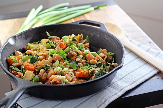 Sonnet’s Hearty Yam and White Bean Hash. Vegan Glutenfree Recipe