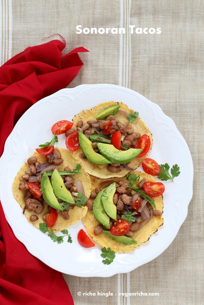 Sonoran Tacos from Vegan Tacos. Book Review