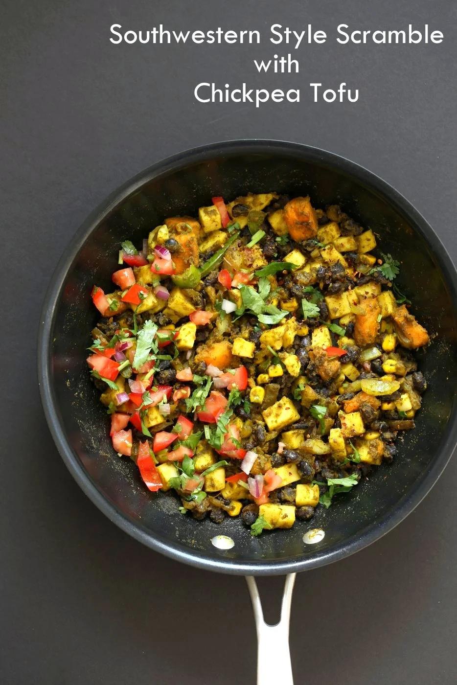 Southwestern Tofu Scramble with Chickpea Tofu