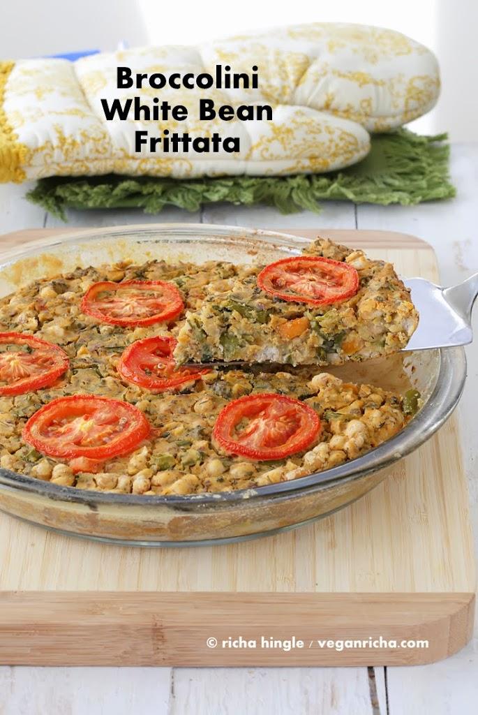 Broccolini White Bean Frittata – Soy free Vegan Frittata. Glutenfree Recipe