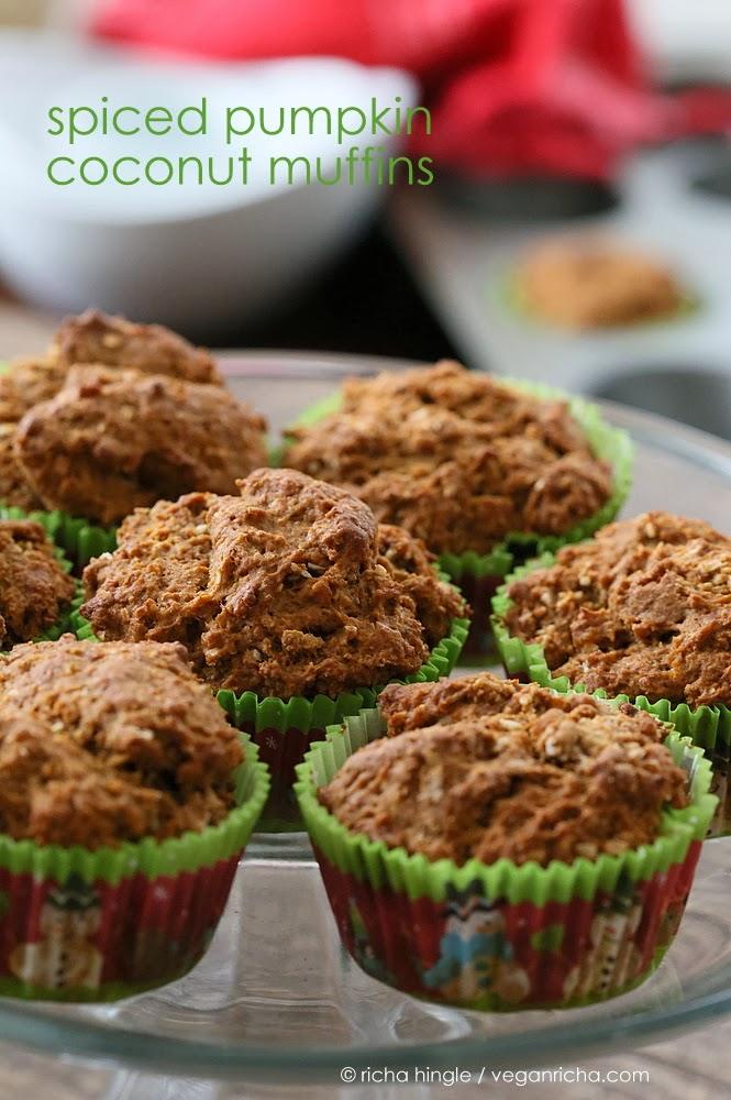 Spiced Coconut Pumpkin Muffins. Vegan Recipe