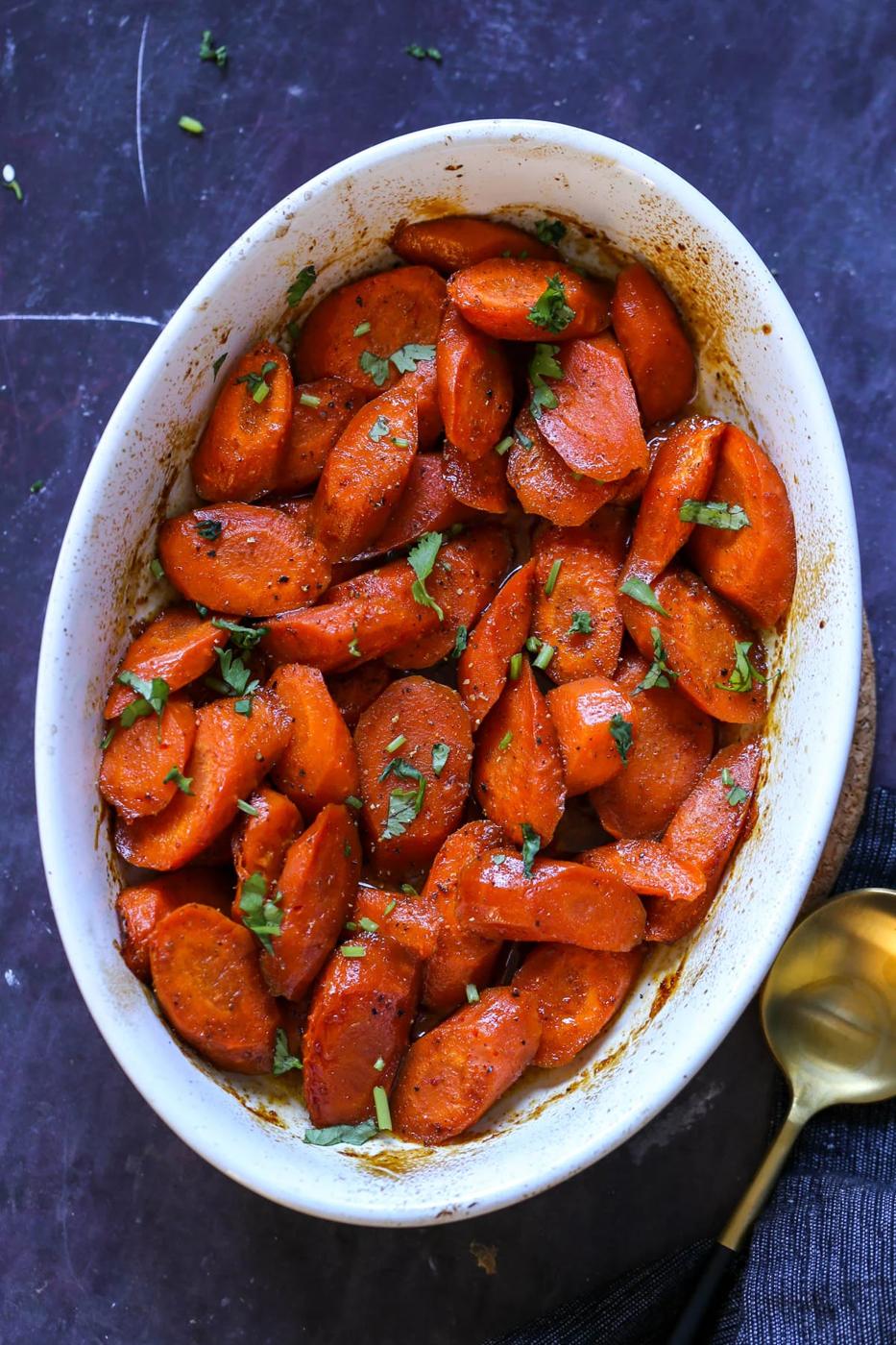 Spiced Glazed Carrots (Festive Roasted carrots)