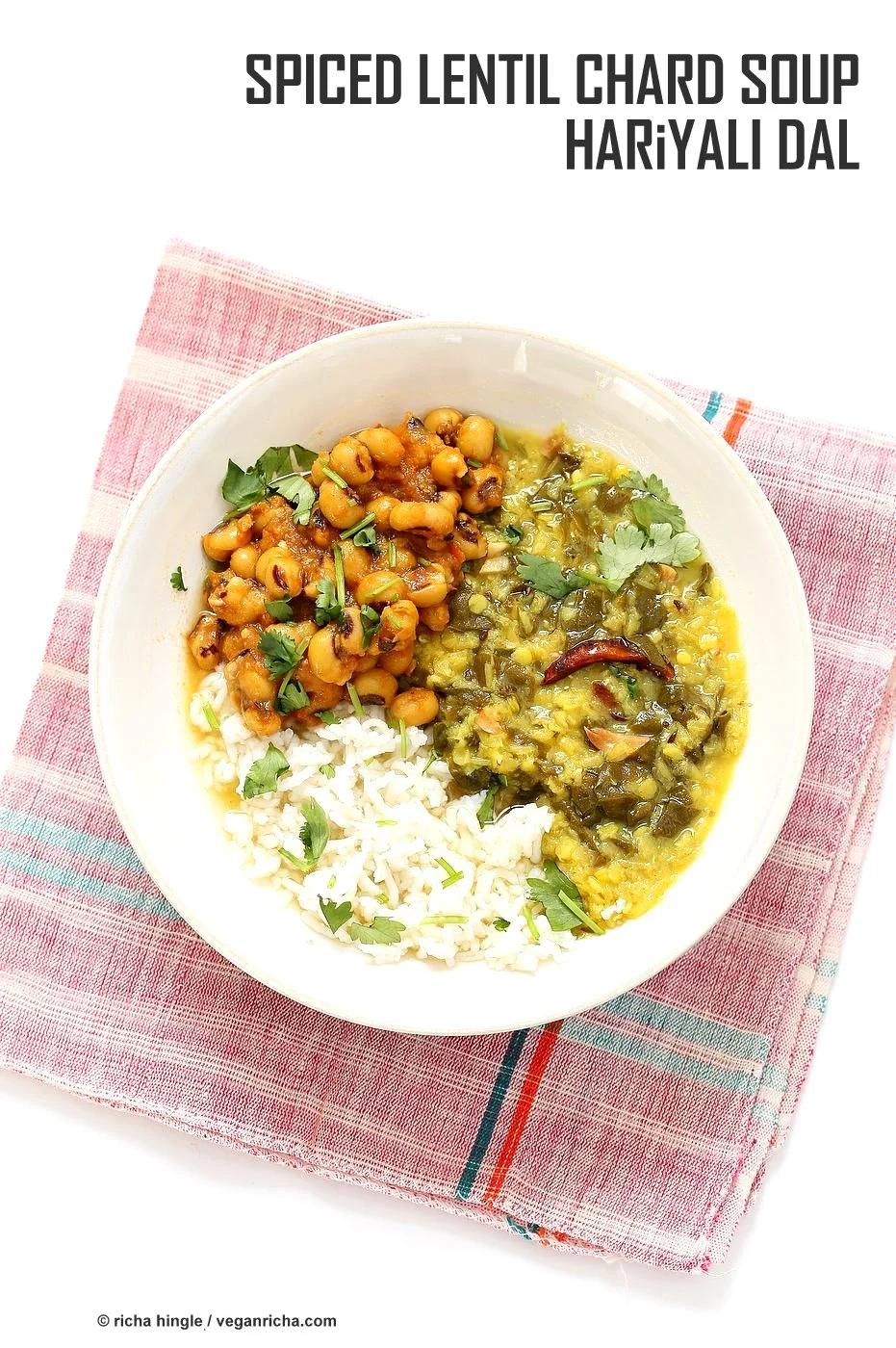 Spiced Lentil Chard Soup – Hariyali Dal