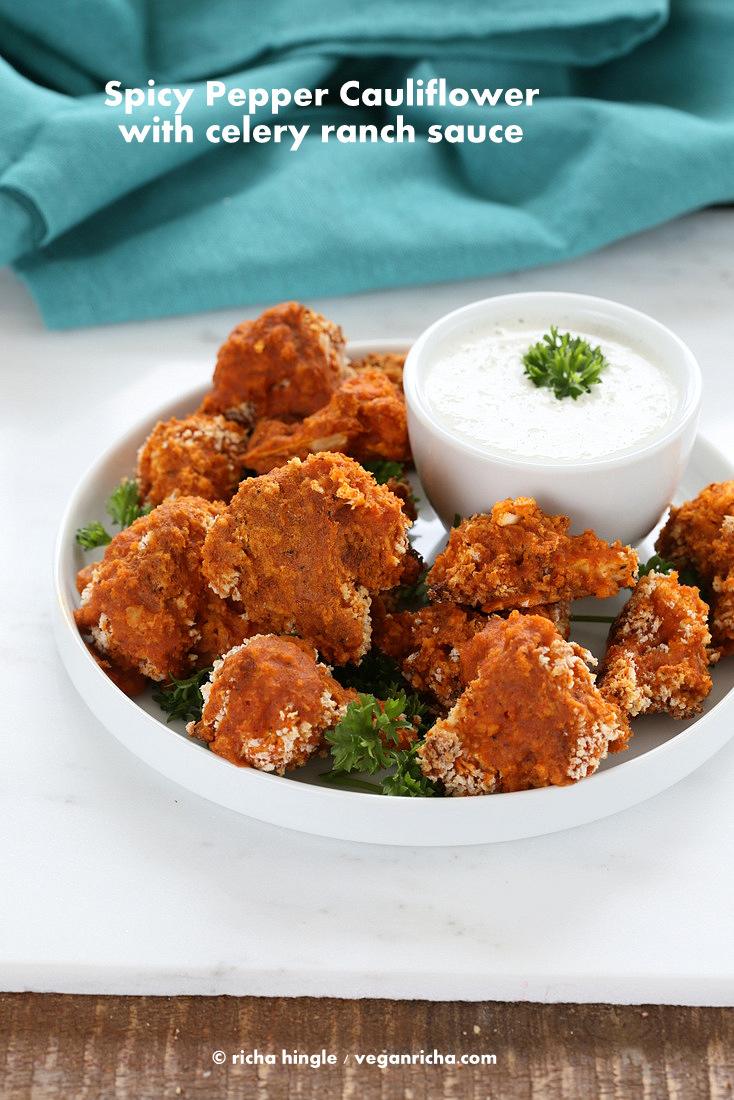 Spicy Baked Cauliflower Bites | Pitzn