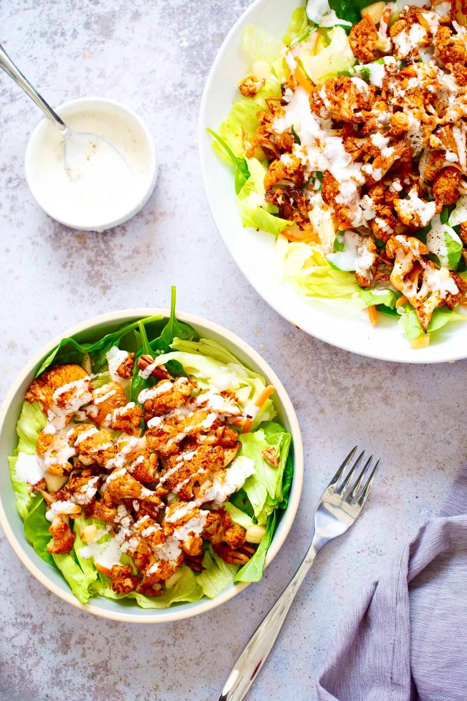 Spicy Bbq Cauliflower Salad Bowl