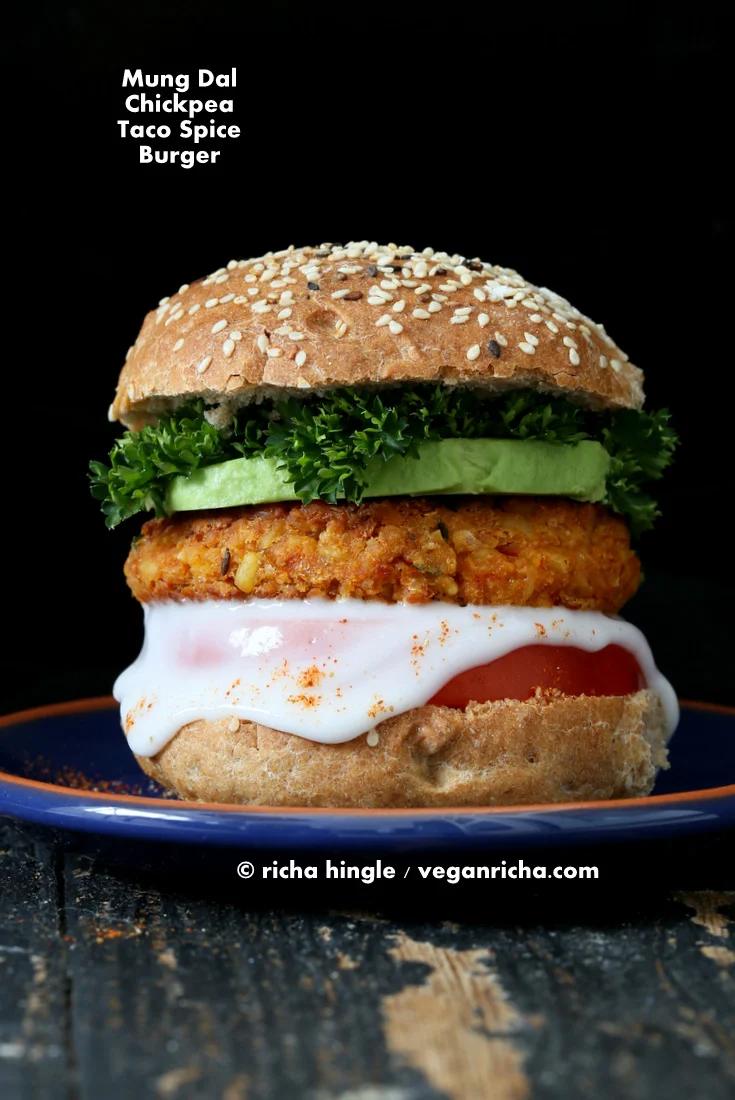 Spicy Chickpea Lentil Burger | Pitzn
