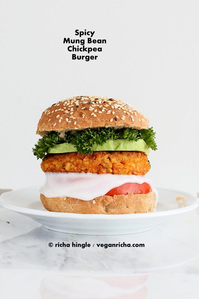 Spicy Chickpea Lentil Burger | Pitzn