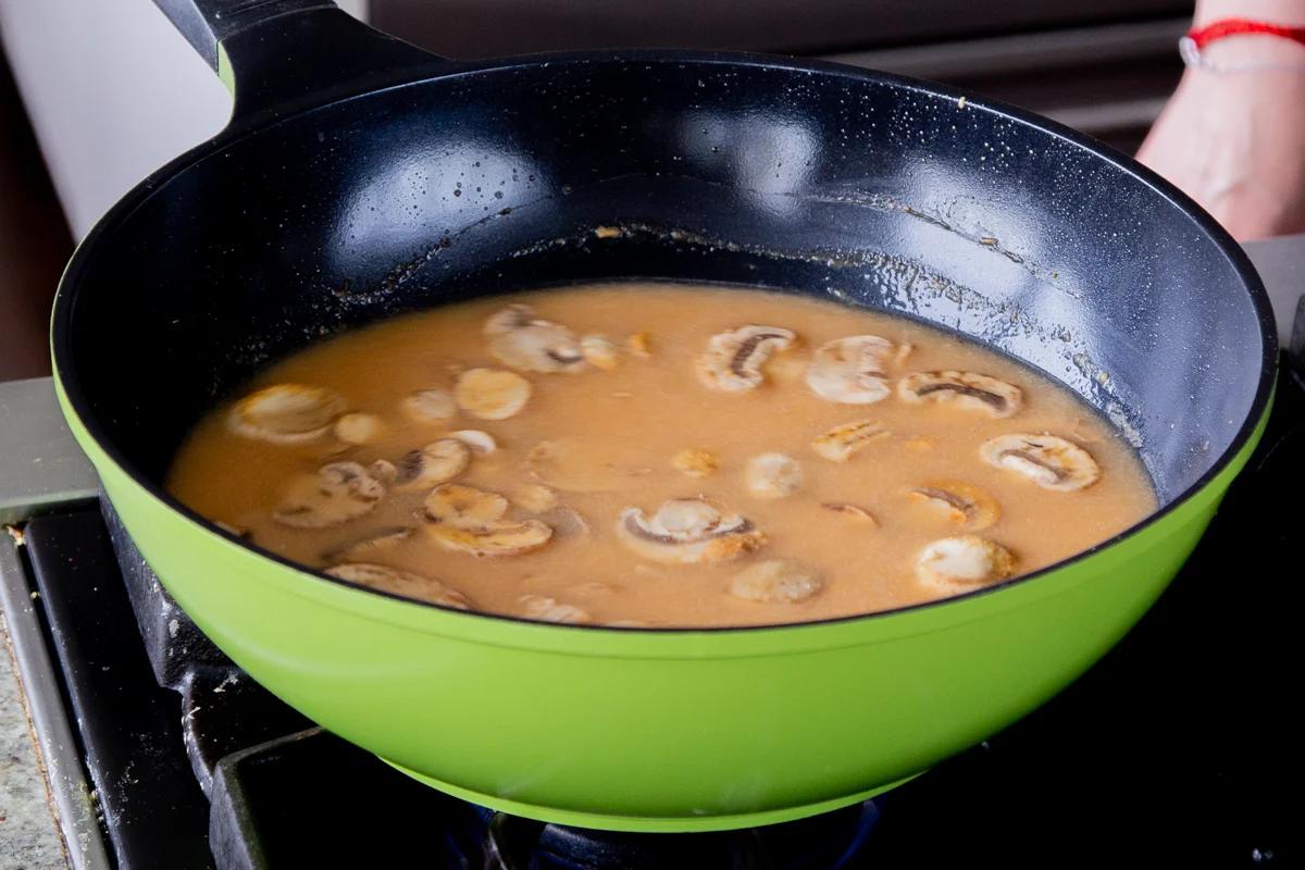 spicy peanut butter broth after adding the additional water