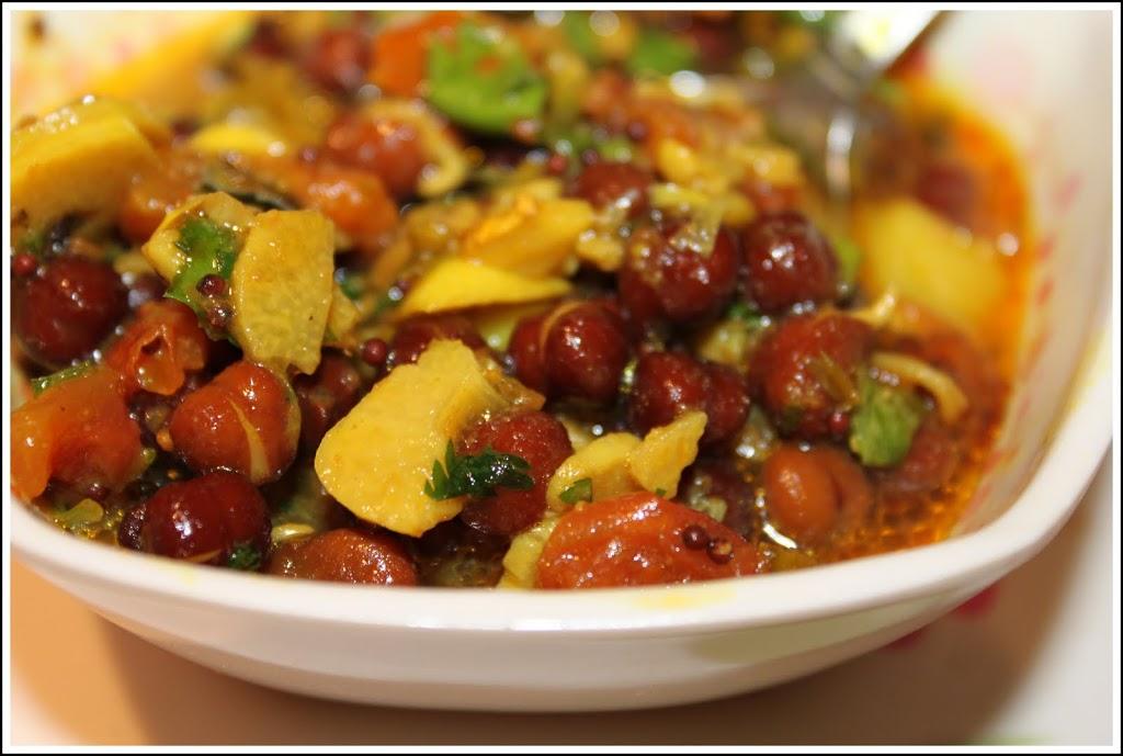 Sprouted Black Chickpea Curry