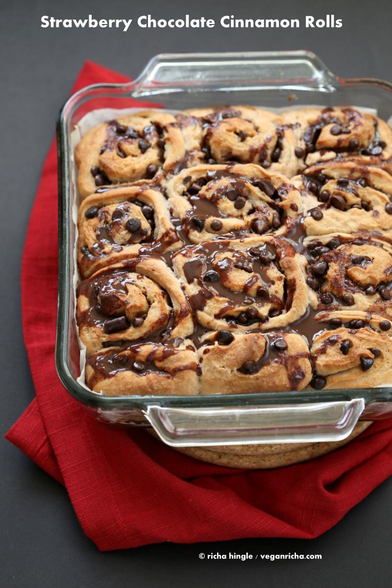 Strawberry Chocolate Cinnamon Rolls