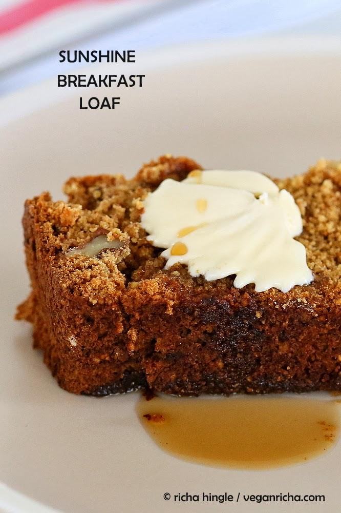 Sunshine Breakfast Loaf from Naturally Sweet and Gluten-free Vegan Desserts and book Giveaway