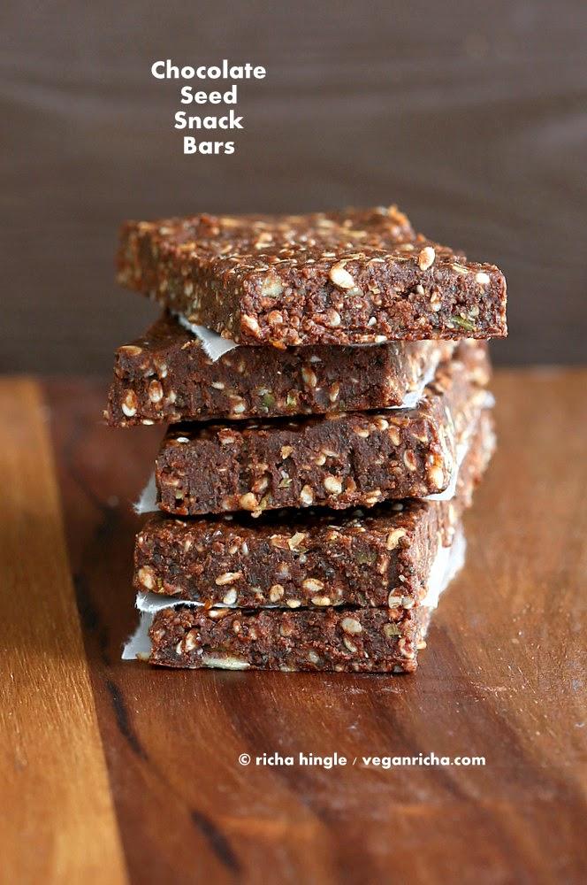 Super Seed Chocolate Protein Bars. Vegan Glutenfree Recipe