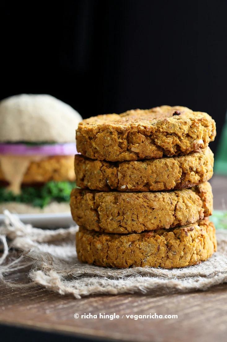 Sweet Potato Peanut Burgers | Pitzn